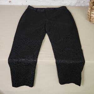 Banana Republic Black Pattern Trousers Size 6